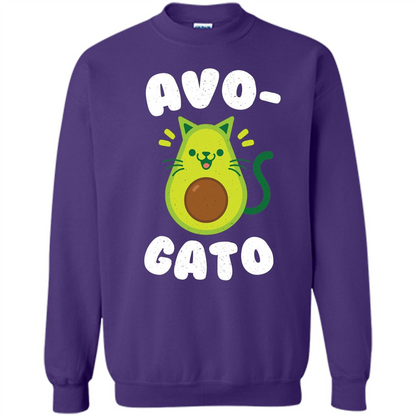 Avogato - Avocado Cat - Funny Avocado T-shirt Purple