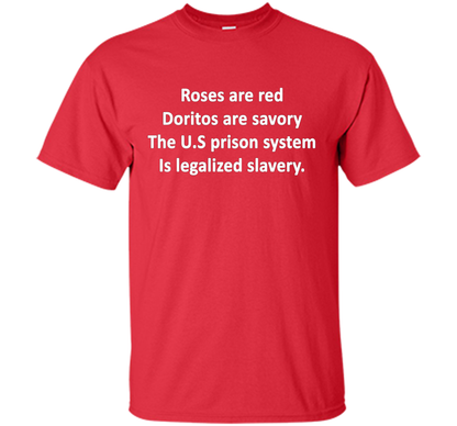 The U.S Prison System Is Legalized Slavery T-shirt Red