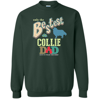 Bestest Collie Dad Best Collie T-shirt Forest Green