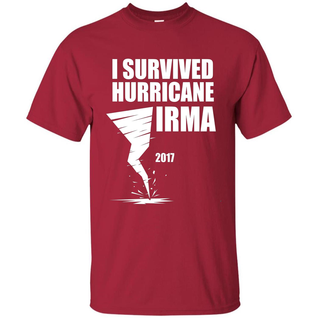 I Survived Hurricane Irma Graphic T-shirt Cardinal