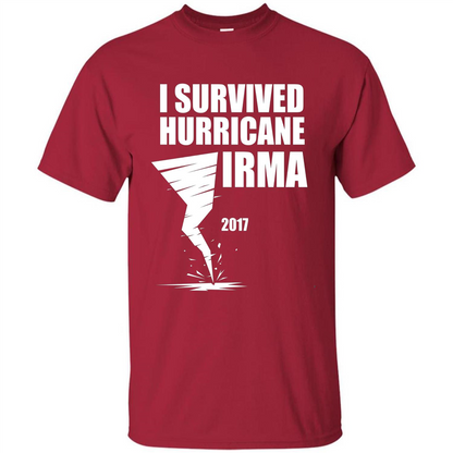 I Survived Hurricane Irma Graphic T-shirt Cardinal