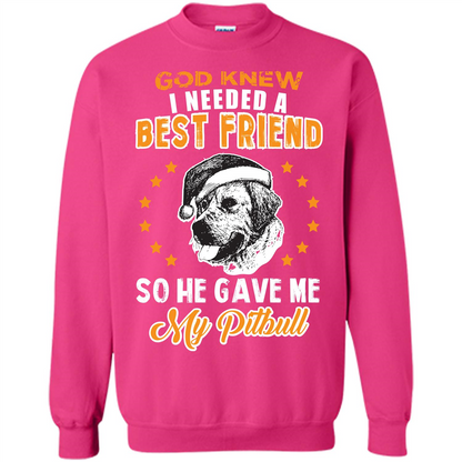 Pitbull T-shirt God Knew I Needed A Best Friend
