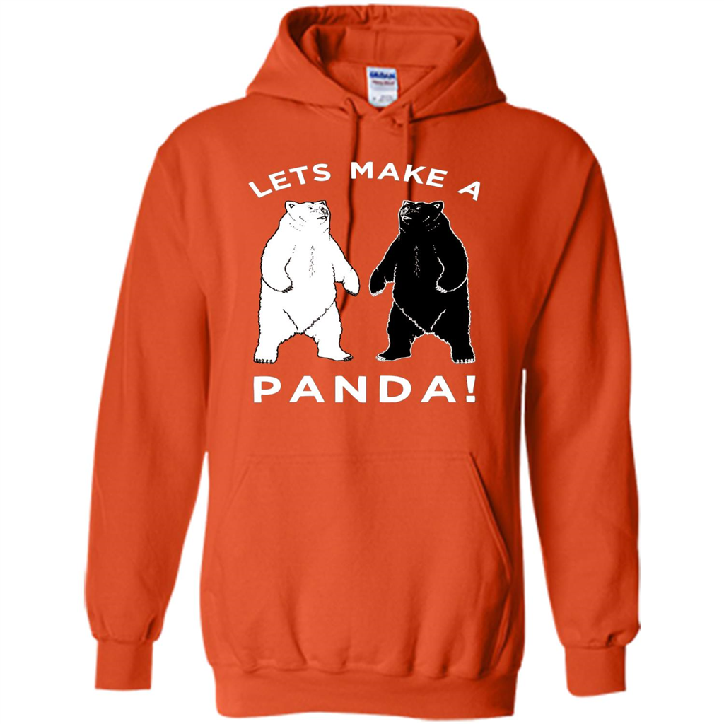 Funny Panda T-shirt Lets Make A Panda T-Shirt Orange