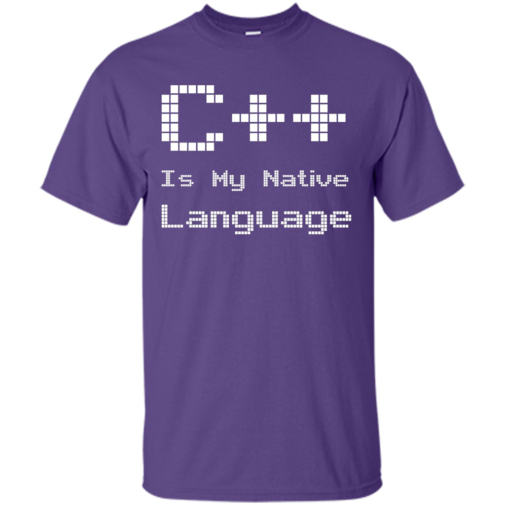 IT T-shirt C++ Is My Native Language Purple