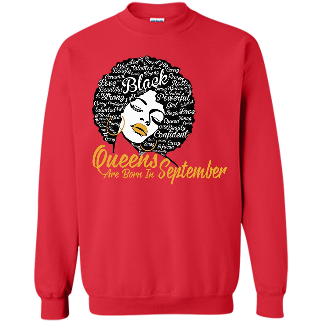 Queen Are Born In September T-shirt Red