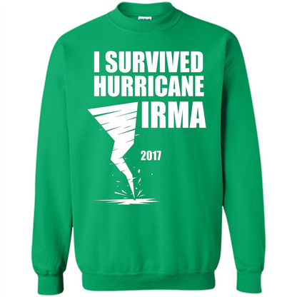 I Survived Hurricane Irma Graphic T-shirt Irish Green