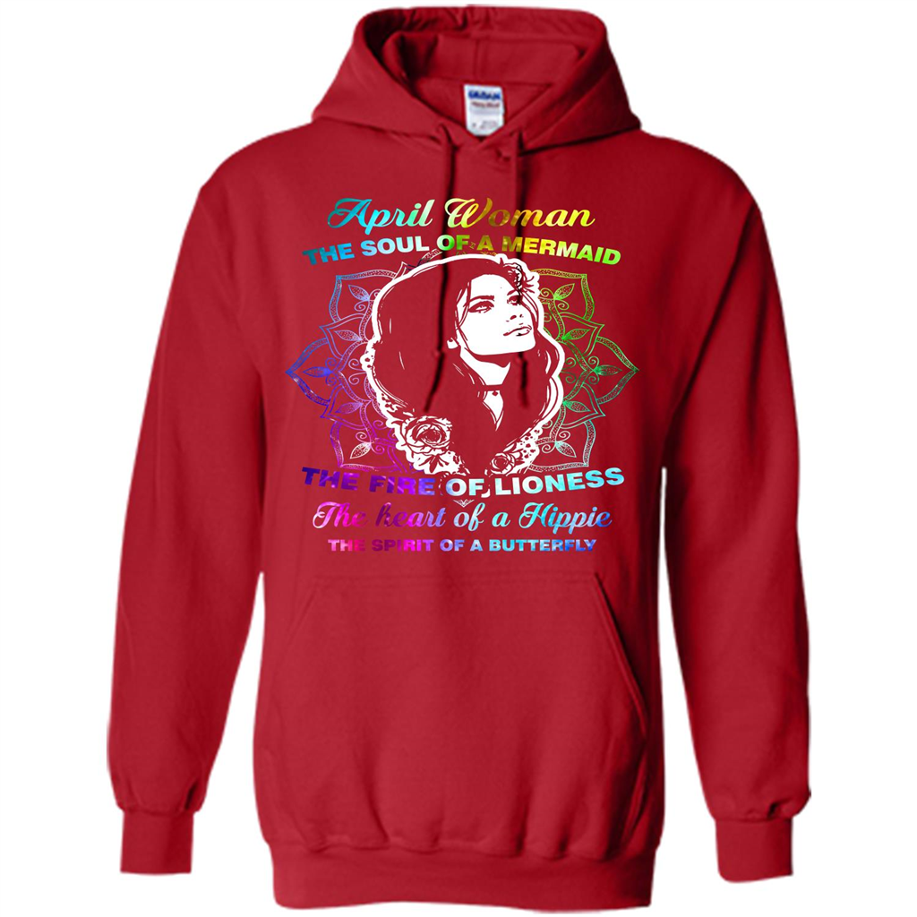 April Woman T-shirt The Heart Of A Hippie Red