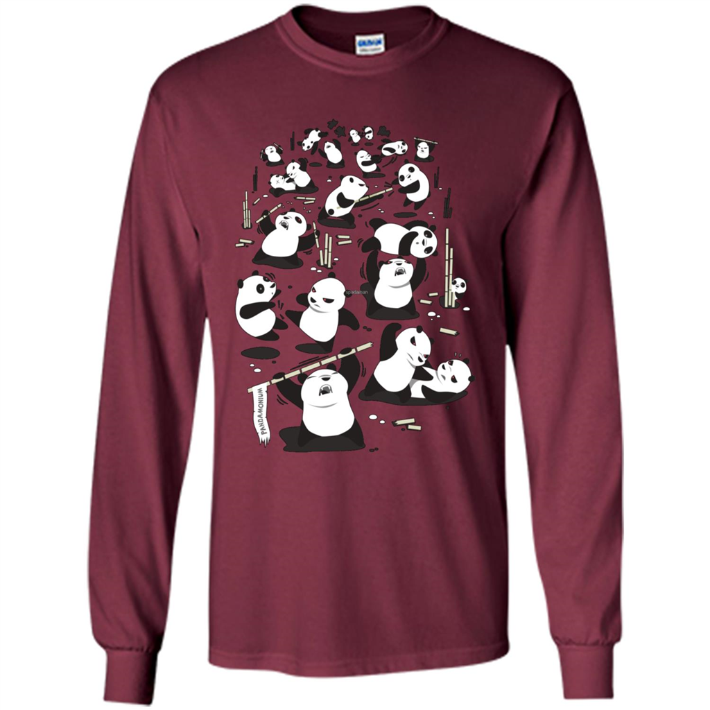 Cute Panda T-shirt Maroon
