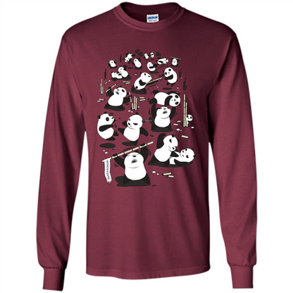 Cute Panda T-shirt Maroon