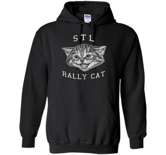 Cat Lover T-shirt Saint Louis Rally Cat T-shirt Black