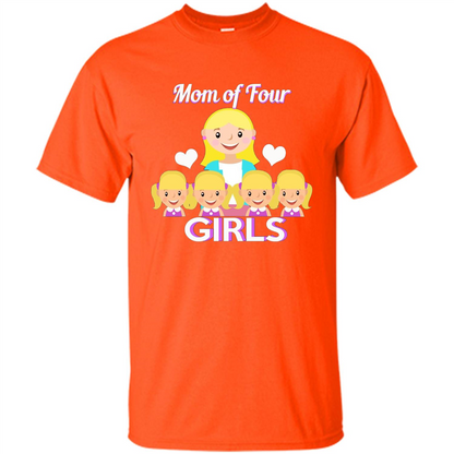 Mothers Day Gift from Daughter Mom Of Four Girls Orange