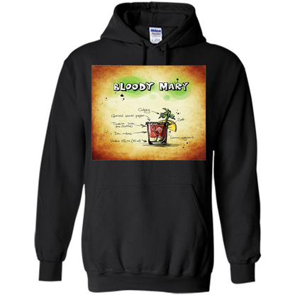 Bloody Mary Drink Recipe Alcohol Liquor Bartender T-shirt Orange