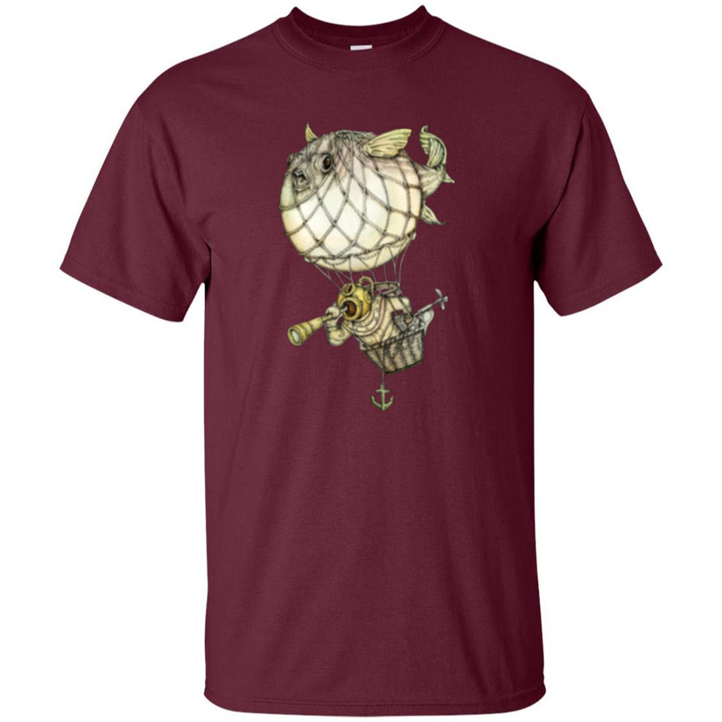 Blowfish T-shirt Captive Balloon T-shirt Maroon