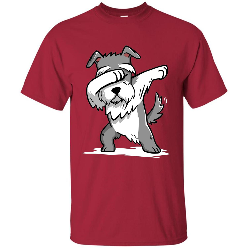 Schnauzer Cute Dabbing T-Shirt Funny Dab Dance Gift T-shirt Cardinal