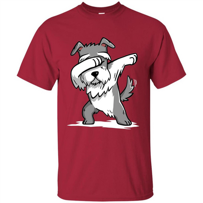 Schnauzer Cute Dabbing T-Shirt Funny Dab Dance Gift T-shirt Cardinal