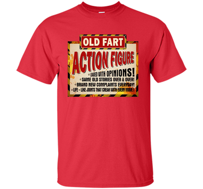 Old Fart Life Sized Action Figure T-shirt Red