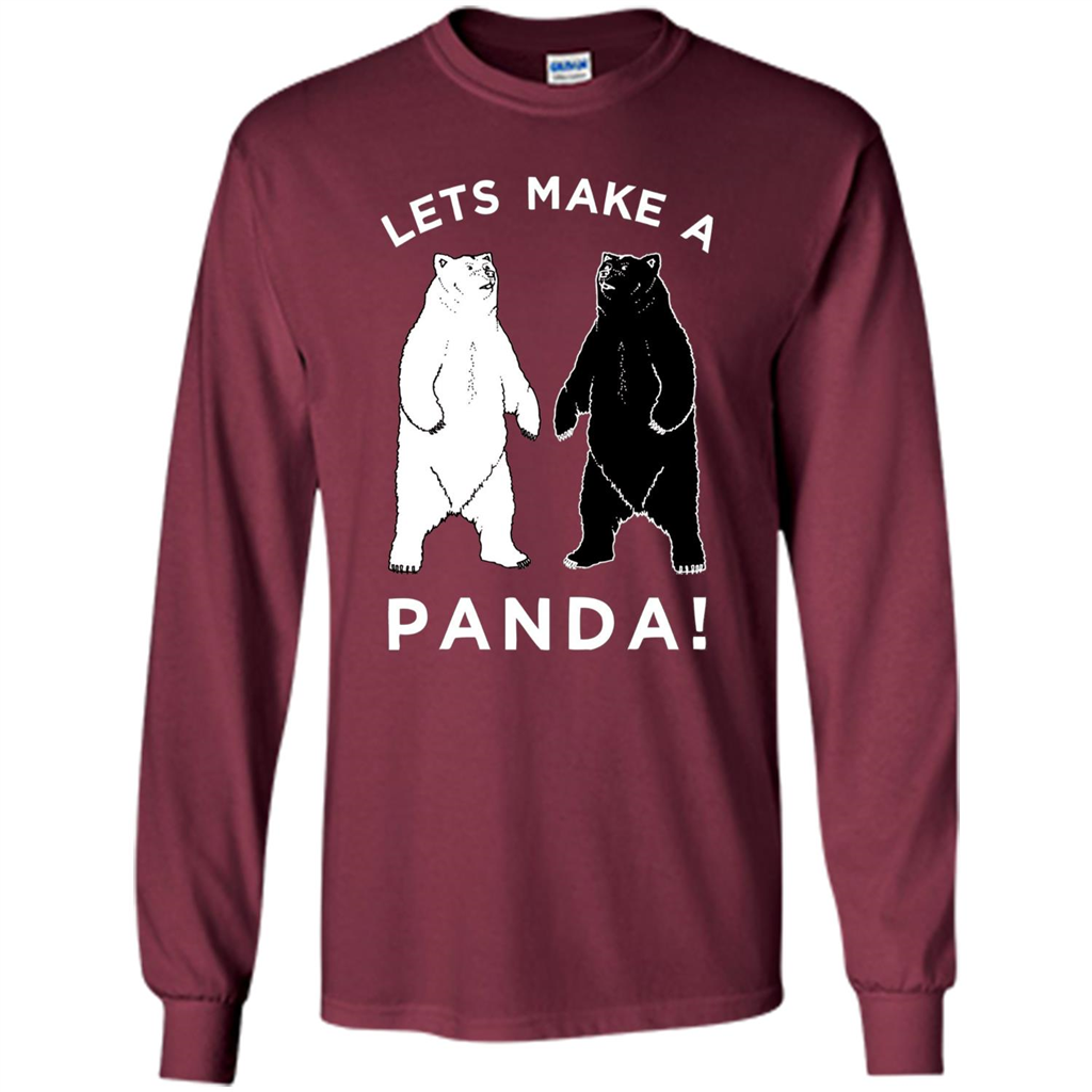 Funny Panda T-shirt Lets Make A Panda T-Shirt Maroon