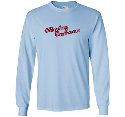 Whiskey Business Drinking 80's T-shirt shirt Light Blue