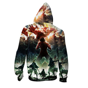 Attack On Titan Characters 3D Hoodie