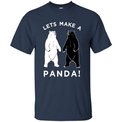 Funny Panda T-shirt Lets Make A Panda T-Shirt Navy