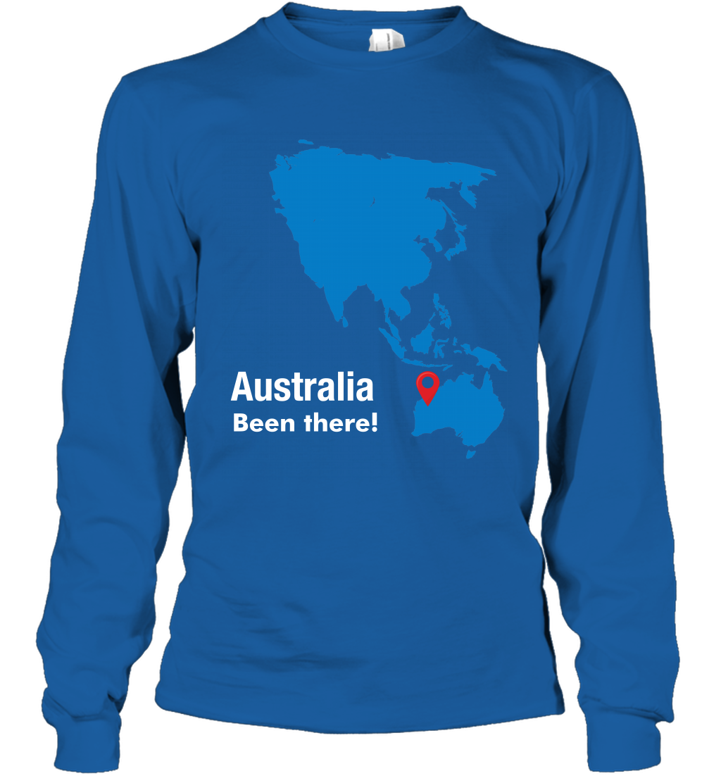 Australia Been There Map Shirt Long Sleeve T-Shirt Long Sleeve T-Shirt Royal