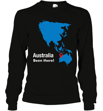 Australia Been There Map Shirt Long Sleeve T-Shirt Long Sleeve T-Shirt Black