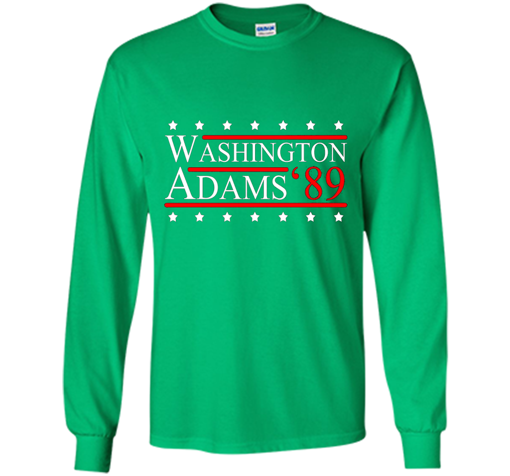 Washington Adams 1789 July 4th T-shirt Irish Green