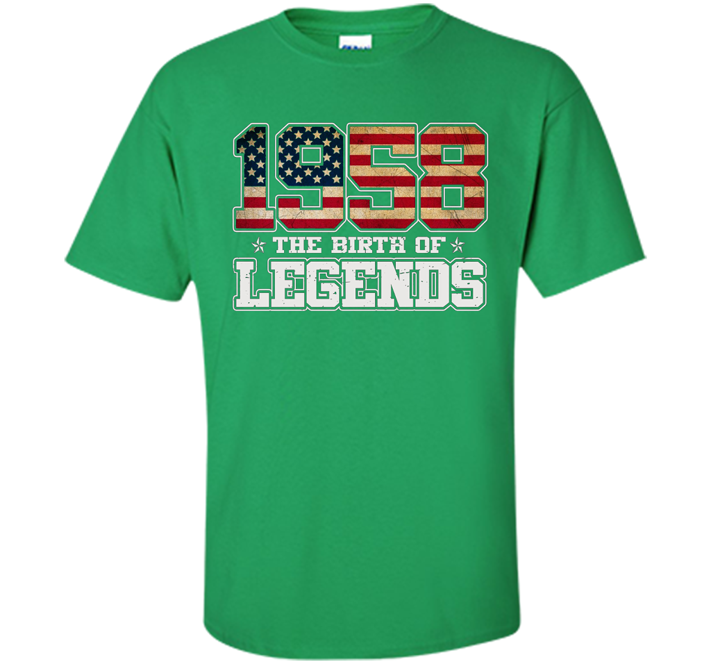 Birthday Gift For 59 Years Old 1958 T Shirt American Flag t-shirt Irish Green