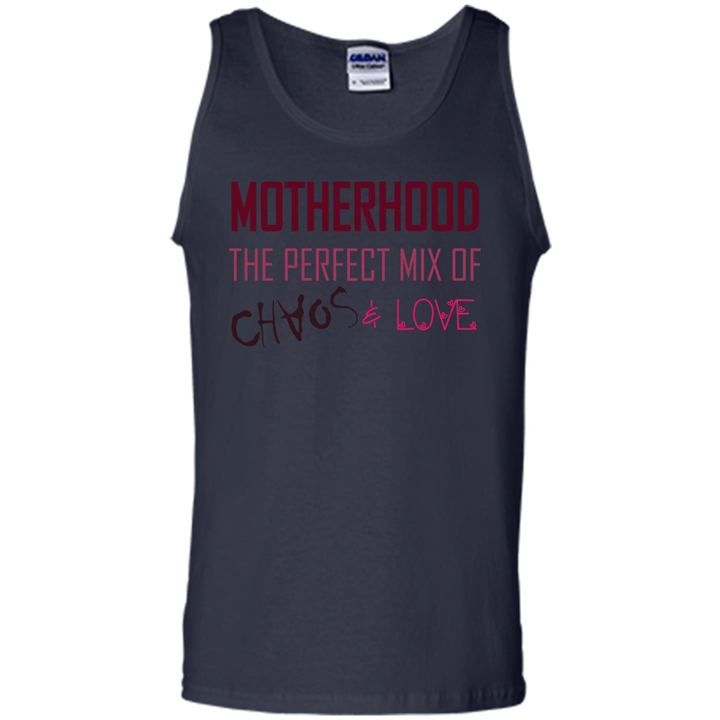 Motherhood T-shirt The Perfect Mix Of Chaos And Love Navy