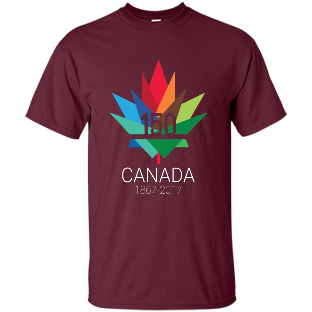 Canada 150 Years - Maple Leaf T-Shirt Maroon