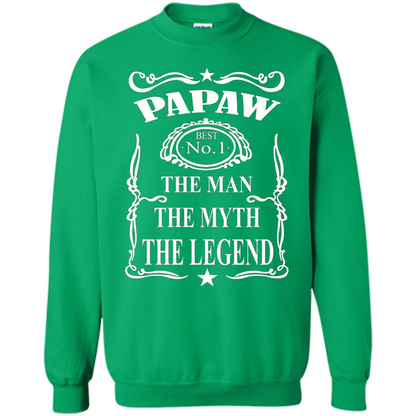 Fathers Day T-shirt Papaw The Man The Myth The Legend Irish Green