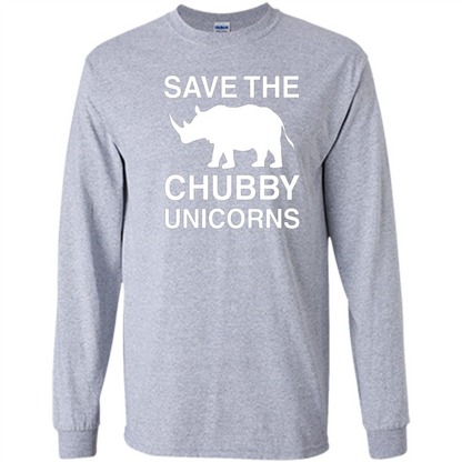 Save the Chubby Unicorns T Shirt For Men, Womens, and Kids Sport Grey