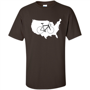 Bicycle America T-shirt USA States Road Bike