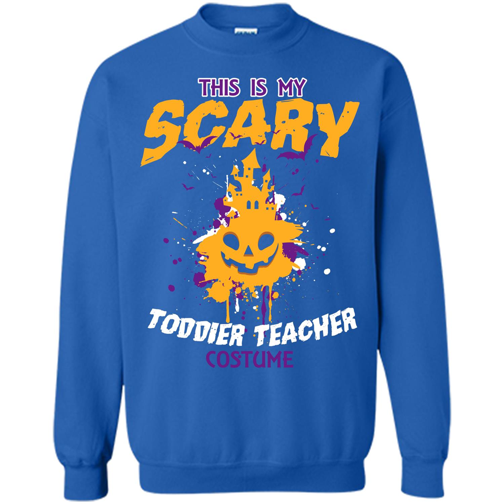 Halloween T-shirt This Is My Scary Toddier Teacher Costume T-shirt Royal
