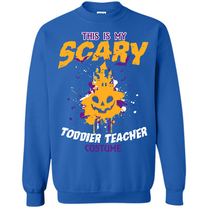 Halloween T-shirt This Is My Scary Toddier Teacher Costume T-shirt Royal