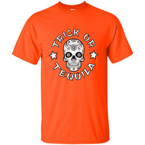 Sugar Skull T-Shirt Trick Or Tequila Halloween