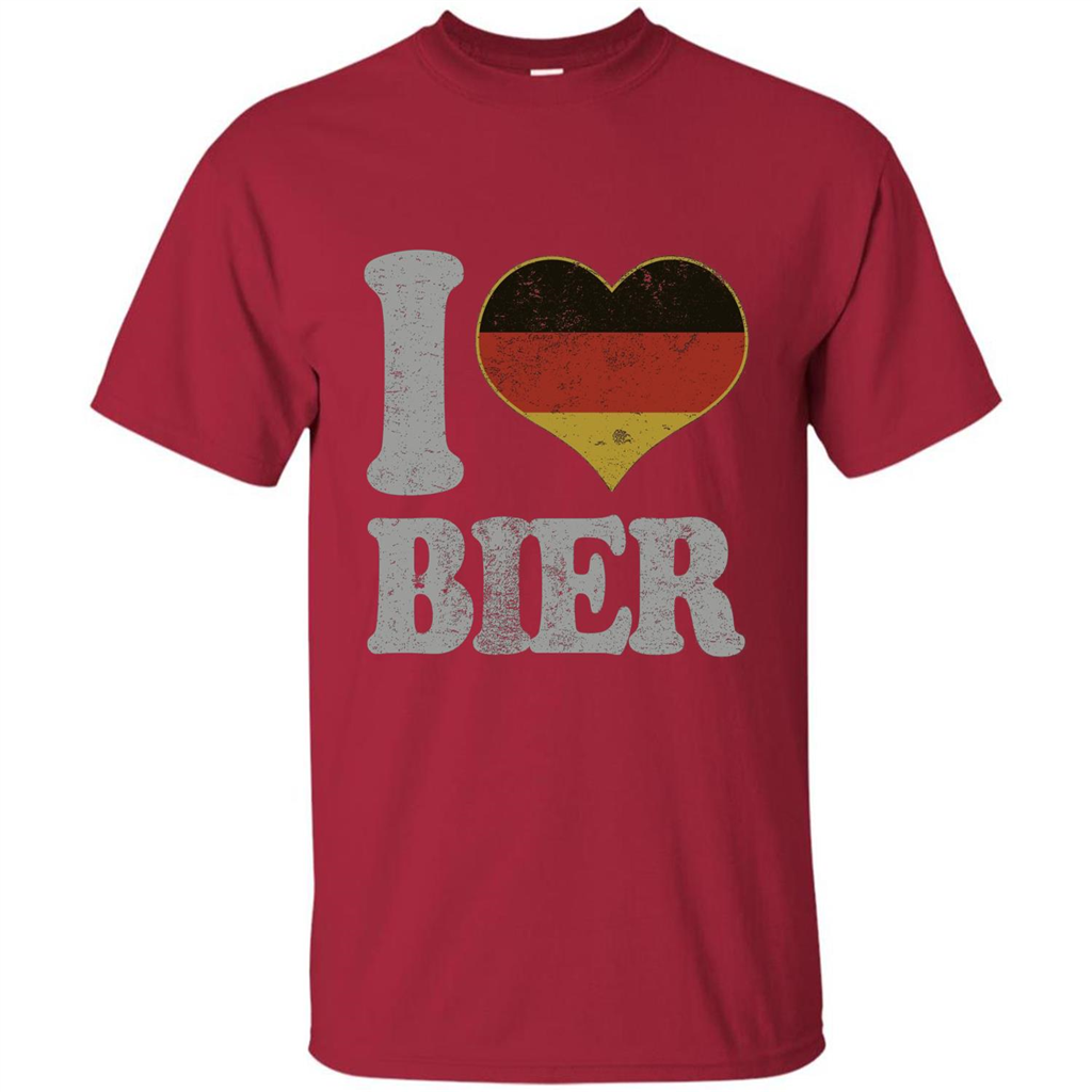 Oktoberfest T Shirt Germany Drinking Beer I Love Bier T-shirt Cardinal