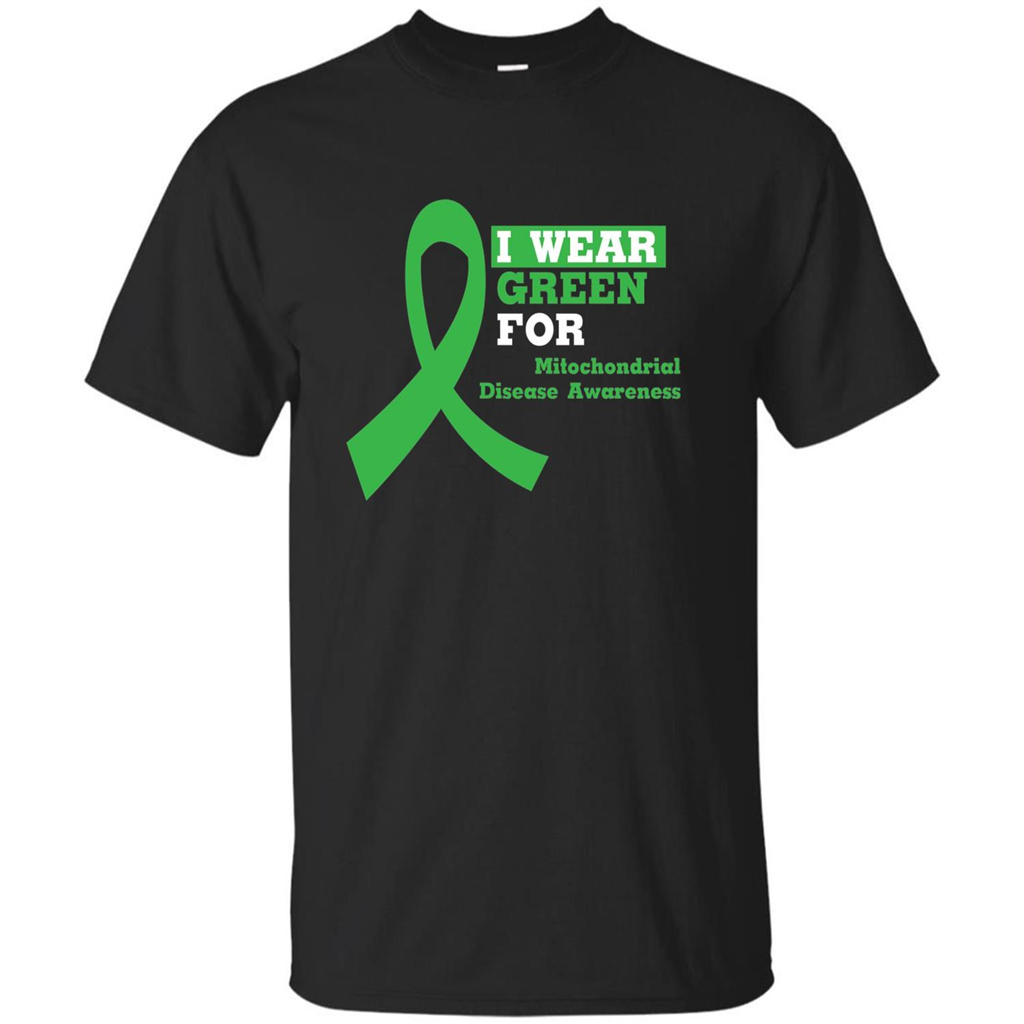 I Wear Green Mitochondrial Disease Awareness Strong T-shirt Black
