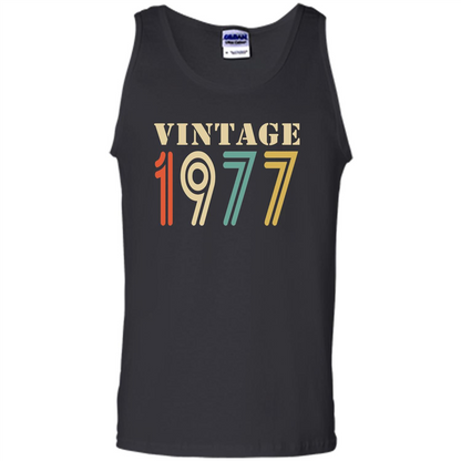 Vintage 1977 Birthday Gift T-shirt Black