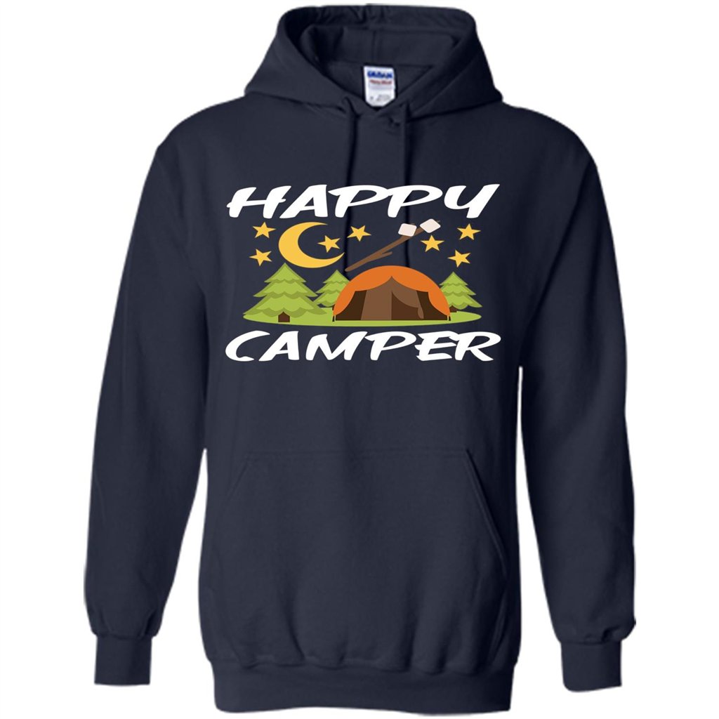 Happy Camper T-shirtt - Outdoor Night Sky Navy