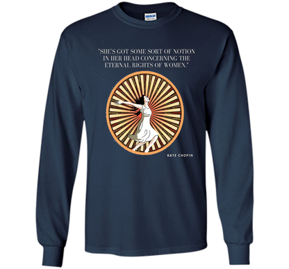 Kate Chopin Eternal Rights of Women Literary T-Shirt shirt Navy
