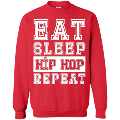 Eat Sleep Hip Hop Repeat T-shirt Red