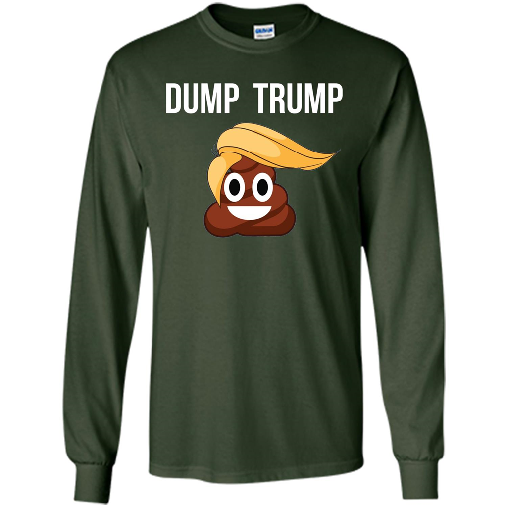 Dump Trump - Poop Emoji T-shirt Forest Green
