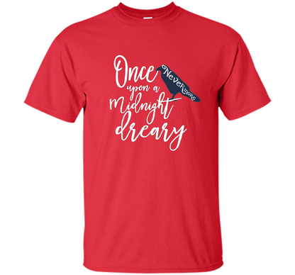 Poe Raven Shirt, Bookworm Shirt Literary Gifts cool shirt Red