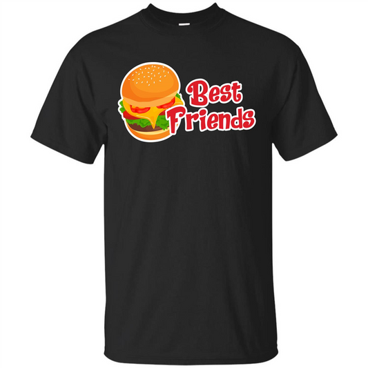 Hamburger T-shirt Best Friends T-shirt Black