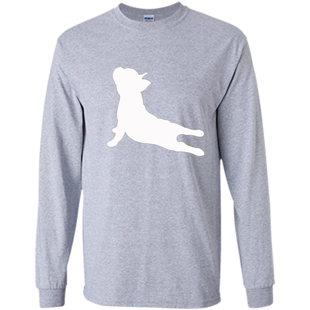French Bulldog Yoga T-shirt Sport Grey