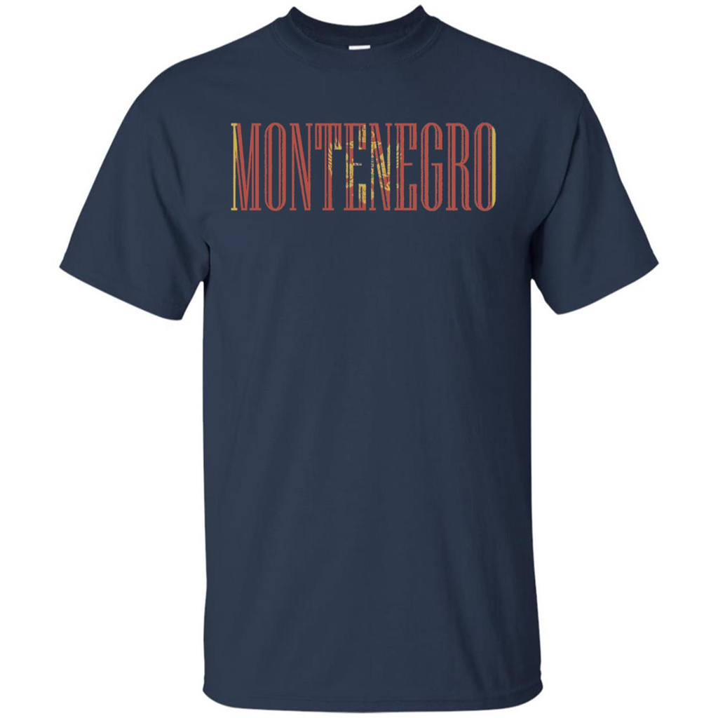 Montenegro T-Shirt Flag Of Montenegro T-shirt Navy