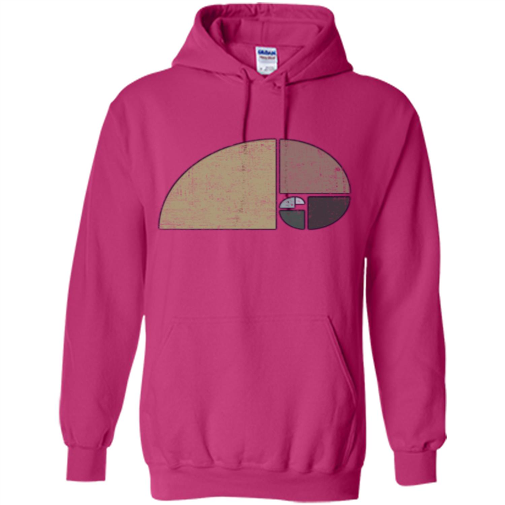 Distressed Geometric Fibonacci Spiral T-sihrt Heliconia