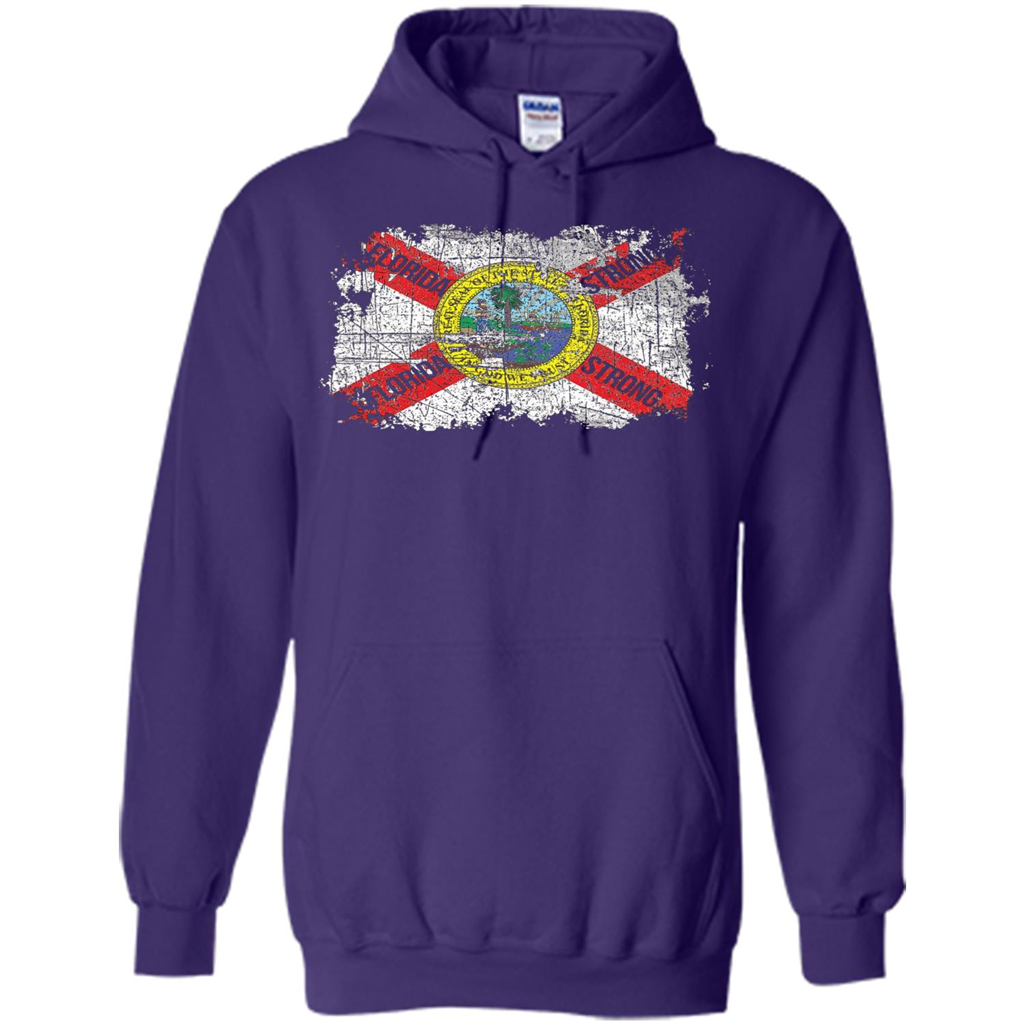 Florida Strong T-shirt Florida Distressed Flag T-Shirt Purple