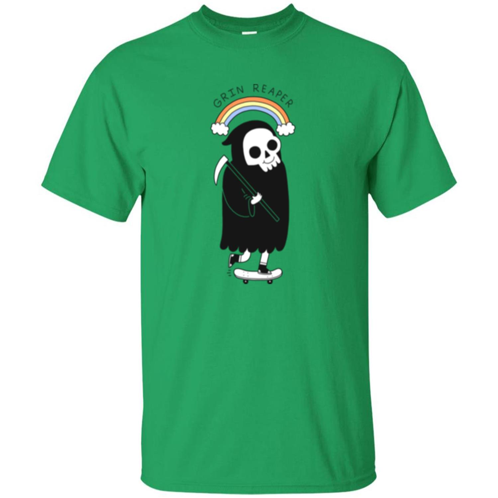 Grin Reaper Rainbow T-shirt Irish Green